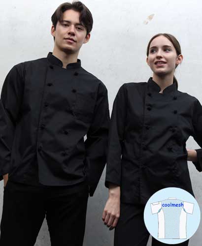 CD-01 NEW 검정 긴팔 매듭더블ㅡㅡㅡ32수 [등판/겨드랑이 쿨스판원단]