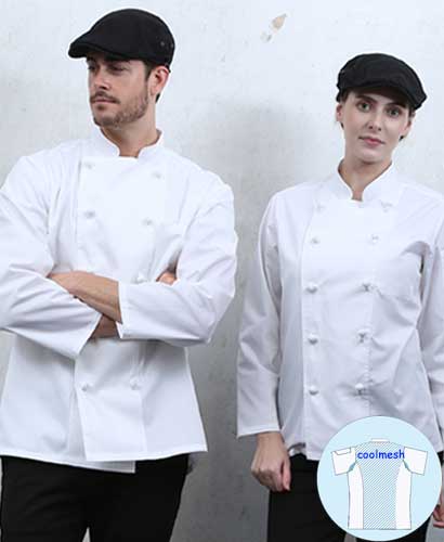 CD-01 NEW 백색 긴팔 매듭더블ㅡㅡㅡ32수 [등판/겨드랑이 쿨스판원단]