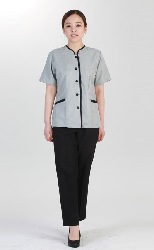 CL-46 회색 차이나배색 반팔