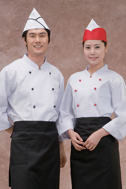 CO-25 무지 카브라 콩단추 조리복