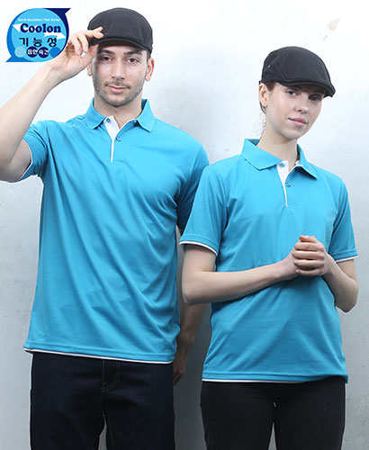 DT-162 소라 쿨론 이중 카라 반팔 티ㅡㅡ(주머니 없음)