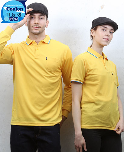 ▶T-11 노랑 기능성 단체복◀ㅡㅡㅡㅡ(주머니있음)