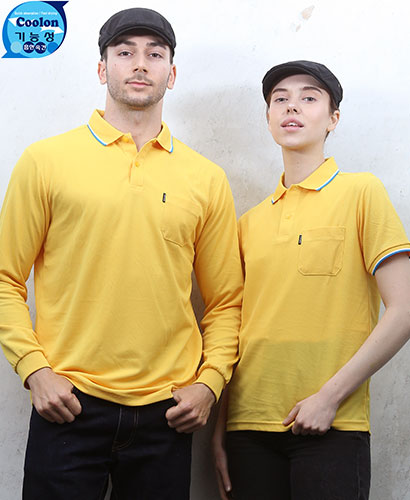 ▶T-11 노랑 기능성 단체복◀ㅡㅡㅡㅡ(주머니있음)