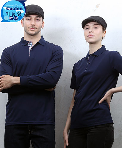 ▶T-17 곤색 기능성 체크 베이직◀ㅡㅡ(주머니없음)