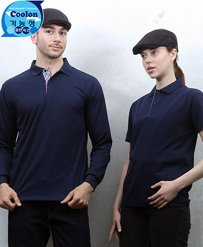 ▶T-17 곤색 기능성 체크 베이직◀ㅡㅡ(주머니없음)