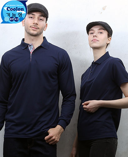 ▶T-17 곤색 기능성 체크 베이직◀ㅡㅡ(주머니없음)