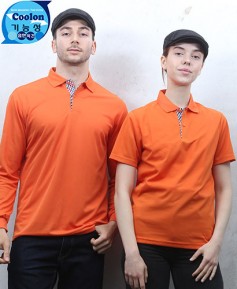 ▶T-17 오렌지 기능성 체크 베이직◀ㅡ(주머니없음)