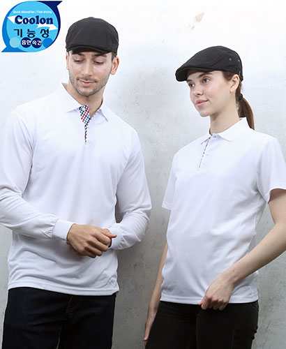 ▶T-17 백색 기능성 체크 베이직◀ㅡㅡ(주머니없음)