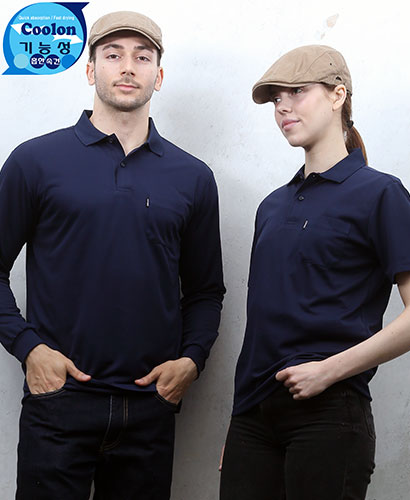 ▶T-18 네이비 기능성 베이직 단체복◀(주머니있음)