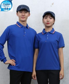 T-30 코발트  쿨론 3선 에리티셔츠ㅡㅡㅡㅡ(주머니 없음)