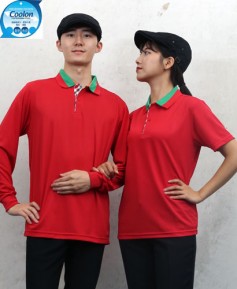 T-2 49 홍색 기능성 애리배색 체크ㅡㅡ (주머니 없음)