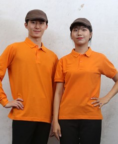 ▶T-54 오렌지((고급))폴로티셔츠 순면 (주머니없음)