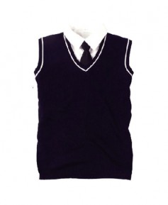G-44 곤색 니트 선 조끼