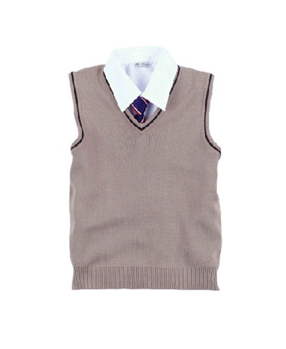 G-44 베이지 니트 선 조끼