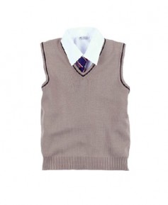 G-44 베이지 니트 선 조끼