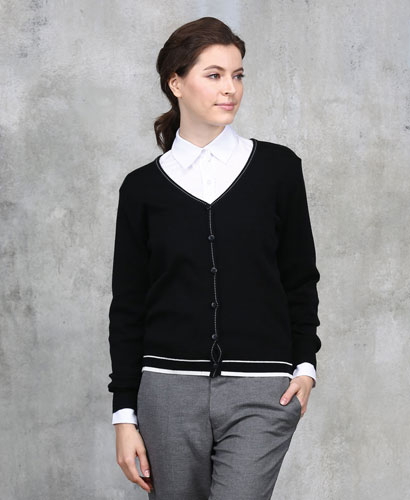 G-60 검정 백스테치 가디건 (여성용)