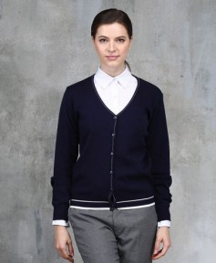 G-63 곤색 스테치 가디건 (여성용)