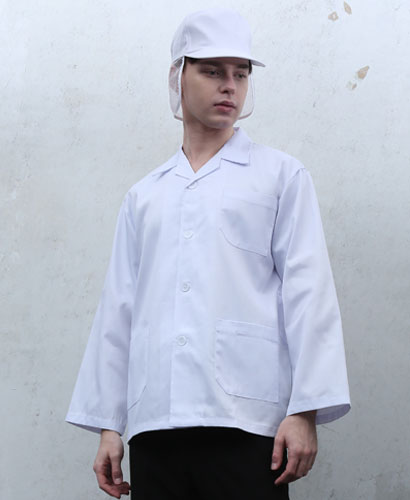 HA-18 남성 20수 백색 기본 위생복