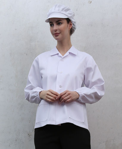 HA-27 백색 여성 기본위생복 ㅡㅡㅡㅡ 소매밴드형