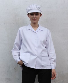 HA-29 백색  여성 20수/30수 위생복 ㅡ 소매단추형