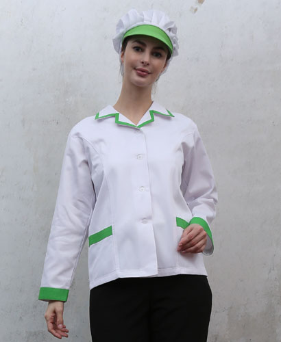 HA-32 20수 연두배색 포인트 위생복