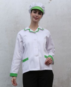 HA-32 20수 연두배색 포인트 위생복