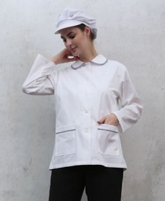 HA-42 둥근카라 배색 위생복