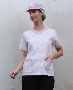 HA-61 핑크체크 라운드 반팔