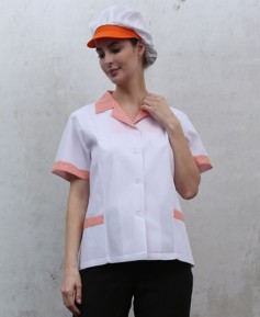 HA-65 오렌지 체크카라  반팔