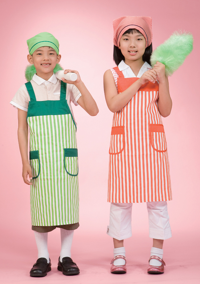 K-16 줄지배색 앞치마