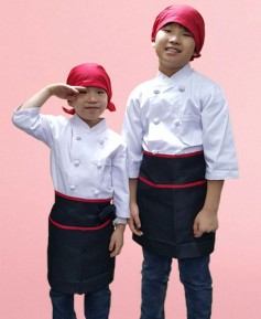 K-26 적색두건과 검정적색띠 허리앞치마