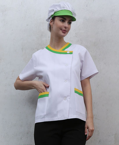 HA-62 연두노랑 이중배색 반팔