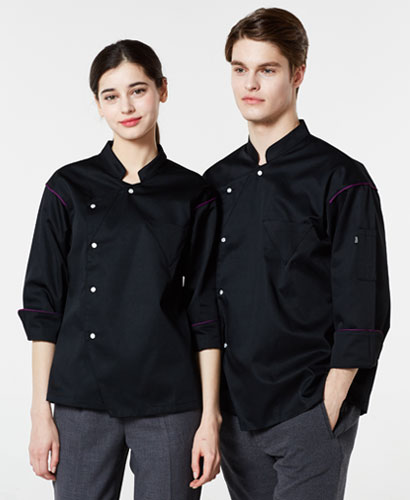 KO-103 검정 스넵단추 조리복