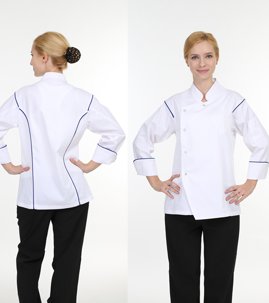 KO-105 백색 스넵단추 조리복