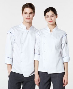 KO-105 백색 스넵단추 조리복