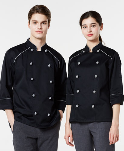 KO-113 검정 회색 더블 조리복