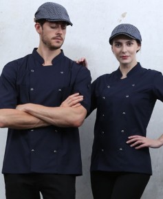 KO-136 반팔 곤색 더블단추 스넵ㅡ (겨드랑이/등판 쿨메시)