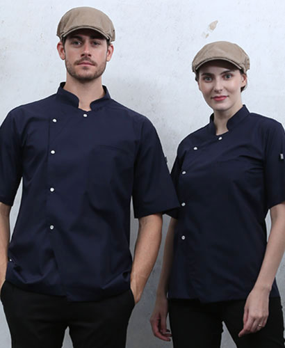 KO-139 반팔 네이비 싱글단추 스넵  ㅡㅡ (겨드랑이/등판 쿨메시)