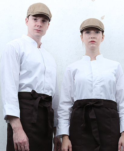 KO-180-2 백색 히든스냅조리복