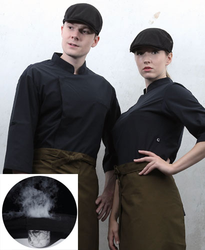 KO-200-1  칠부 블랙 매트 스넵버튼ㅡㅡㅡ  생활방수 (기능성원단)