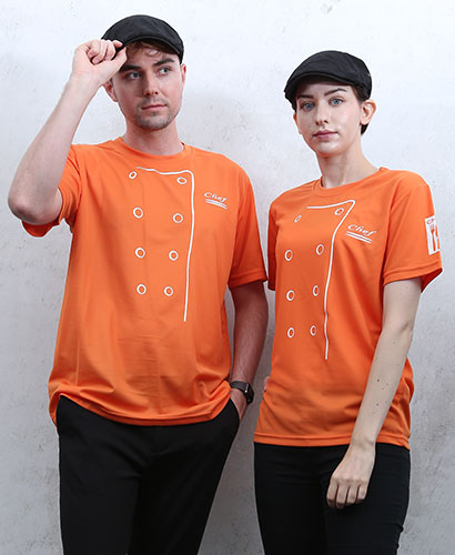 KO-933 오랜지 라운드 쉐프티 ㅡㅡㅡ (기능성원단)--제작소요시간필요