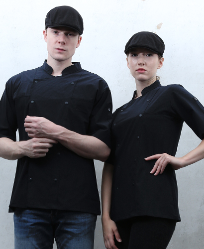 KO-210-1 반팔 블랙 매트 더블단추ㅡㅡㅡ★  생활방수 (기능성원단)