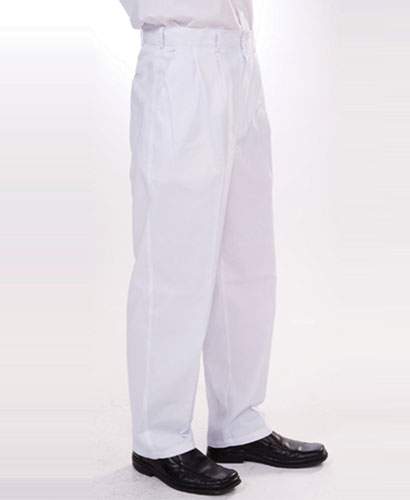 P-1 남성 백색 밸트형 바지