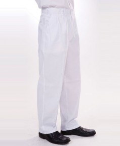 P-1 남성 백색 밸트형 바지