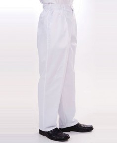 P-2 남 백색 허리밴드형 바지