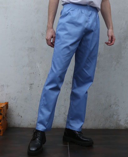 P-25 ☆ 20수 하늘 고무줄 하단일자 바지   (남여공용)