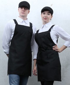 Q-1 검정 펜꽃이 뒤 H형 앞치마 [PH01]
