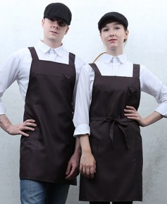 Q-3 브라운 펜꽃이 뒤 H형 앞치마 [PH01]