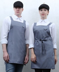 Q-5그레이 펜꽃이 뒤 H형 앞치마 [PH01]