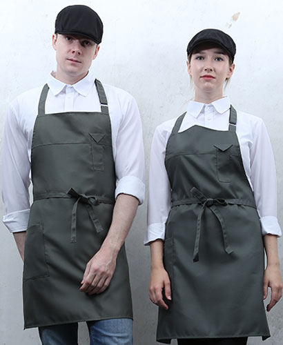 Q-952 카키 삼각포켓 목걸이앞치마[PG01]